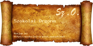 Szokolai Orgona névjegykártya